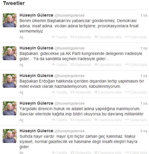 İşte Hüseyin Gülerce'nin çok konuşulan tweetleri